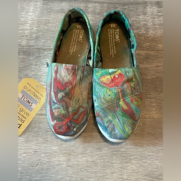 Toms Multicolor Marble Flats - Picture 3 of 5